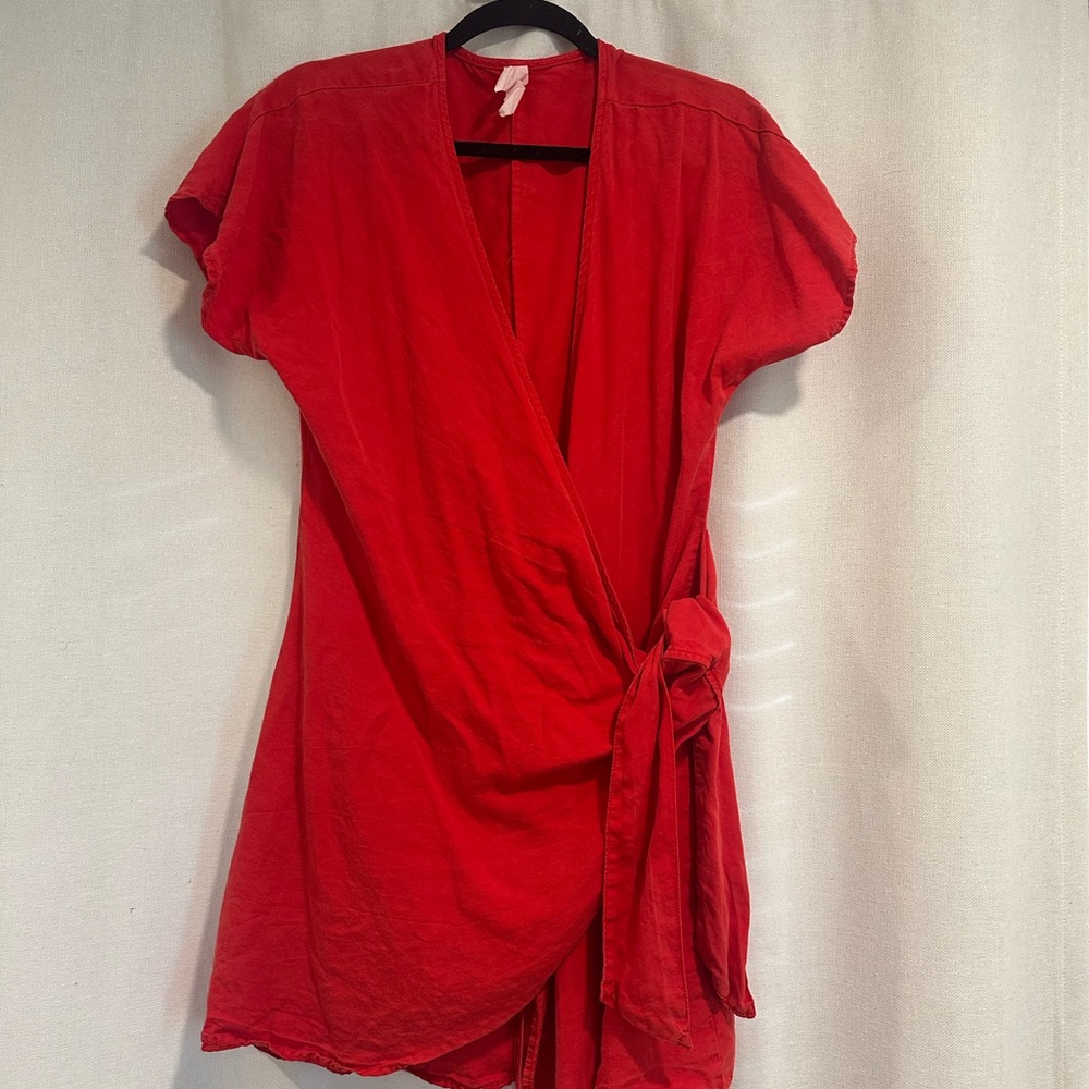 Amadi Red Wrap Dress Size S